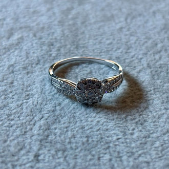 ANILLO SOLITARIO, ELIGEN TALLA 6,7,8,9, BAÑO DE RODIO, PLATA . 925
