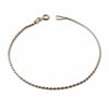 Pulsera Torzal 18CM, Bano de Rodio, Plata .925