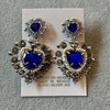 Arete Filigrana, Plata .925 color azul