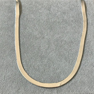 Collar Planchado Doble Vista 45cm, Plata .925