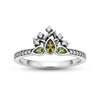Anillo de Princessa Tiana Plateado, Talla 5,6,7,8,9, Plata .925