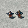 Arete de Abeja con Ambar, Plata .925