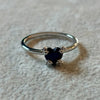 Anillo con Onix Mantadura oso forma corazon, Talla 6,7,8,9, Plata.925