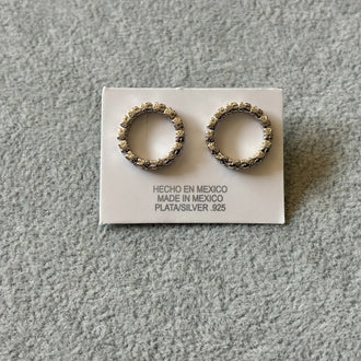 Aretes Con Multiosos con circonias bagguet con bano de rodio, Plata .925