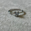 Anillo con circonia forma de corazon montadura oso Talla 6,7,8,9, Plata .925