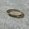 Anillo con estrella bano de oro, Talla 6, 8. Plata .925