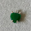 Dije de corazon verde, Montadura oso, bano de rodio, Plata .925