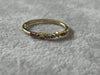 Anillo con estrella bano de oro, Talla 6, 8. Plata .925