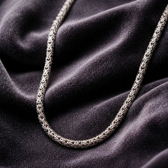 Cadena Bali Plana 60cm, Plata .925