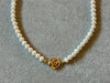 Collar de perlas con dije de Rosa y bano de oro, Plata .925