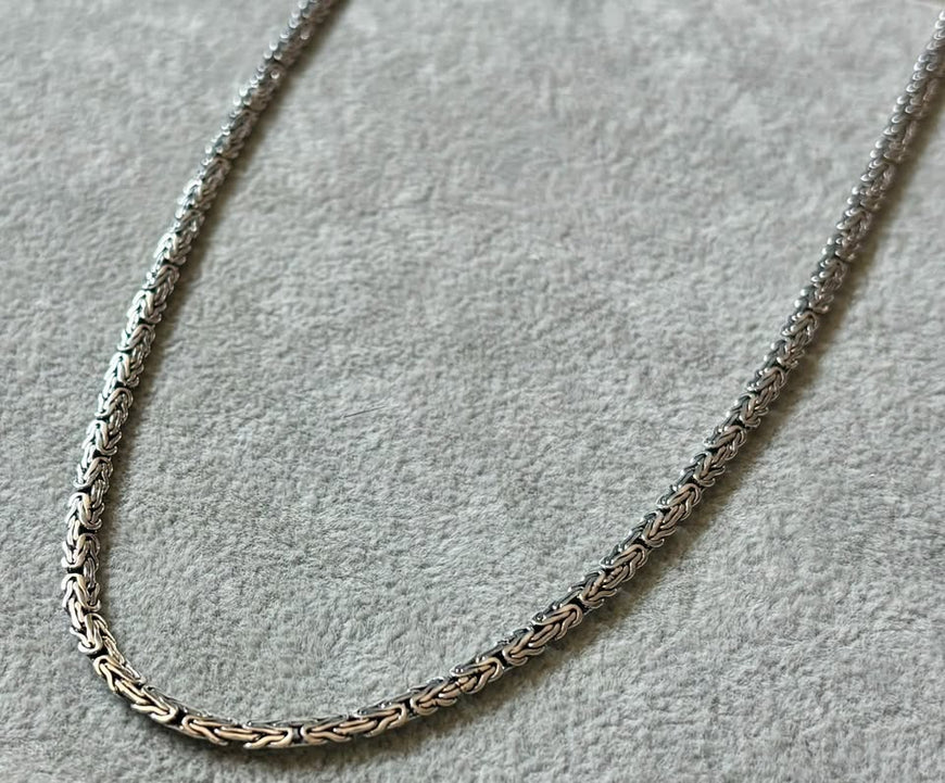 Cadena Bali Plana 60cm, Plata .925