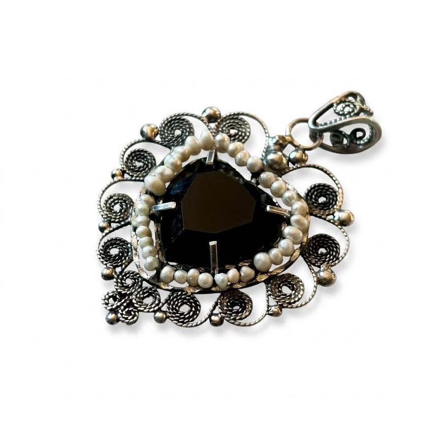 Dije Filigrana, Plata .925 color negro