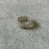 Anillo tejido con bolitas lisas, Talla 6,7,8,9,10, Plata .925