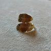 Anillo doble hoja, Talla 6,7,8,9, con bano de oro, Plata .925