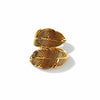 Anillo doble hoja, Talla 6,7,8,9, con bano de oro, Plata .925