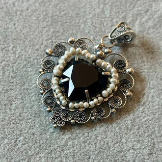 Dije Filigrana, Plata .925 color negro