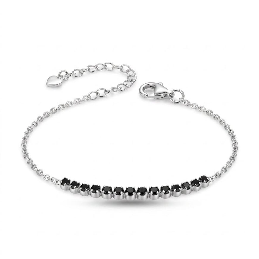 Pulsera Tennis con Cadena 19cm, Plata .925
