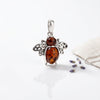 Dije de abeja con Ambar, Plata .925