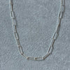Cadena Paper clip Diamantada 45cm, Plata .925