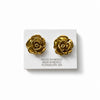 Arretes de rosa con bano de oro, Plata .925
