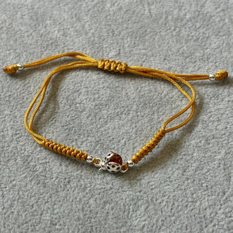 Pulsera de Ambar con dije de catarina, Plata .925
