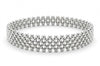 Pulsera tejida con bolitas lisas, Plata .925