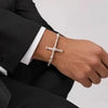 Esclava Tejido Bali Cruz 4MM 22CM Plata ley .925