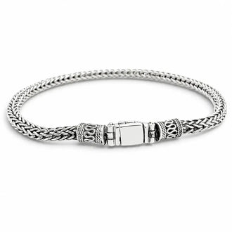 Esclava Tejido Bali 4MM Plata .925 18CM