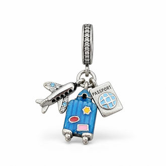 CHARM VIAJERO, PLATA. 925