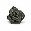 DIJE DE FLOR CON MICROCIRCONIAS, PLATA .925