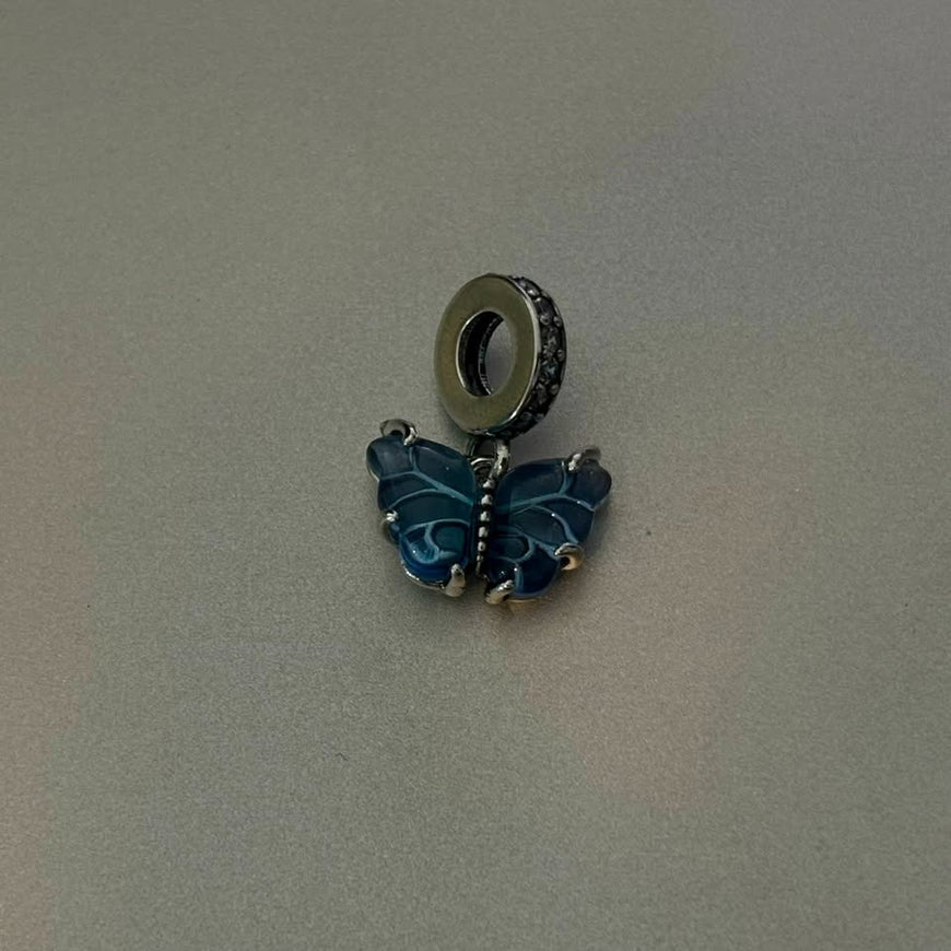Charm/Dije Mariposa Azul Plata .925