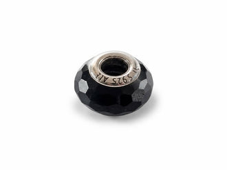 Charm/Dije llantita con zirconia negra