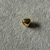CHARM DE CORAZON LISO CON BANO DE ORO, PLATA .925