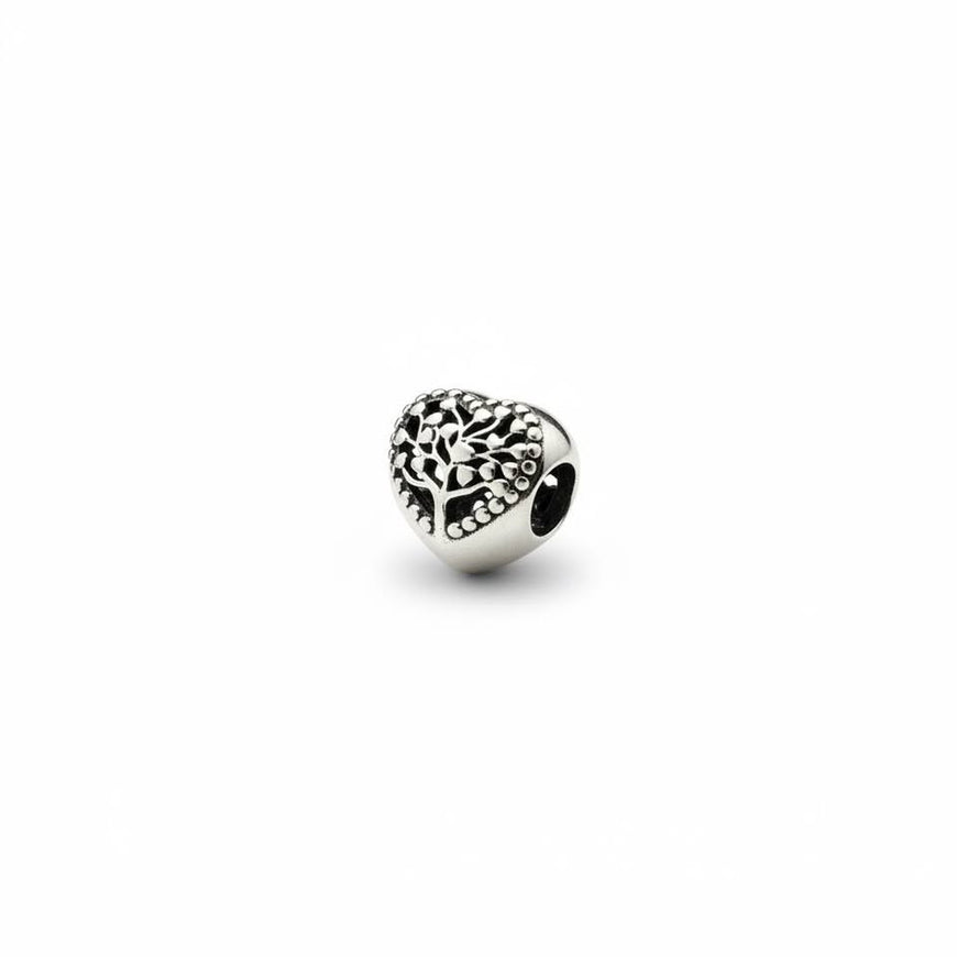 Charm/Dije corazon arbol de la vida Plata