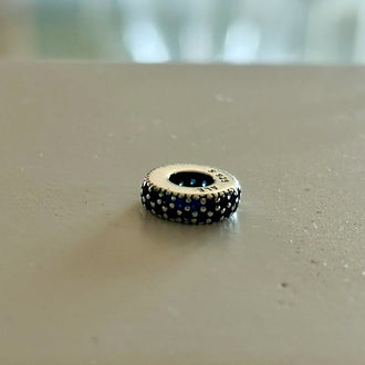 Charm/Clip zirconia azul rey