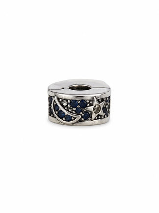 Charm/Clip con cristales de zirconia azul rey