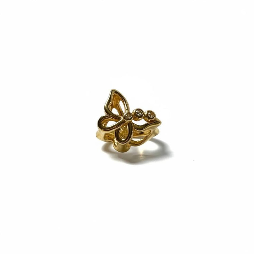 CHARM SILUETA DE MARIPOSA CON BANO DE ORO, PLATA .925