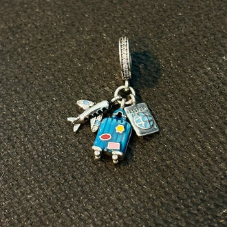 CHARM VIAJERO, PLATA. 925