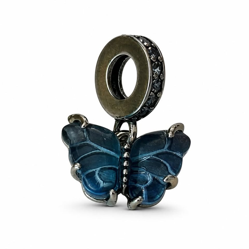 Charm/Dije Mariposa Azul Plata .925