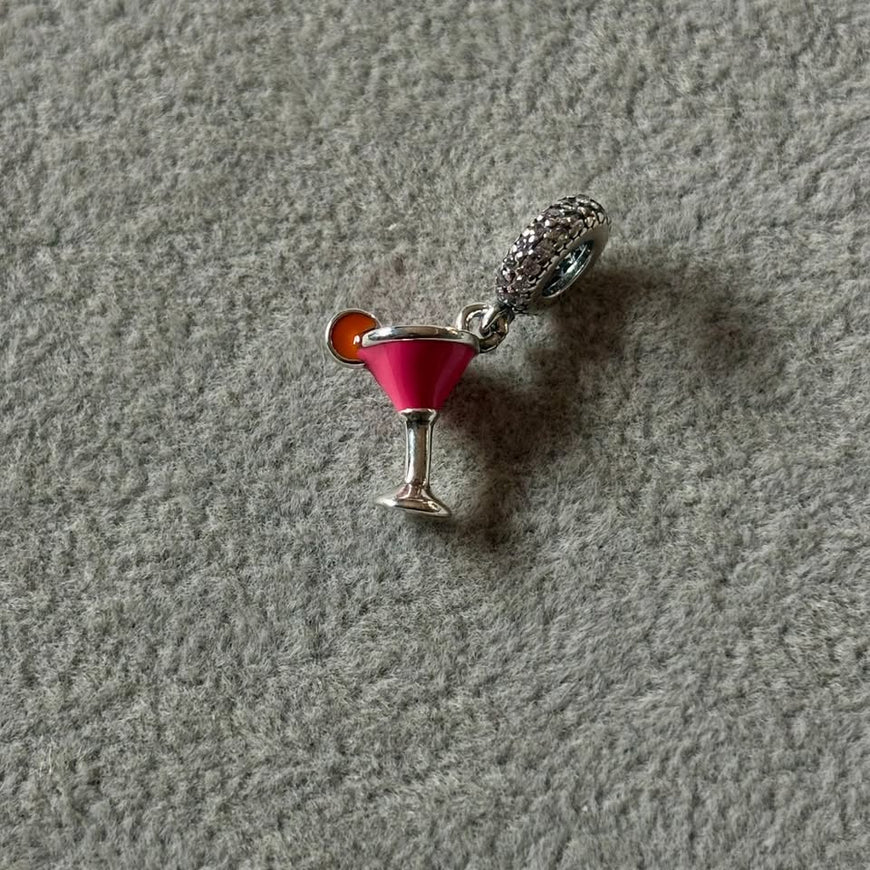 Charm/Dije Copa Martini Rosita Plata .925