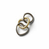 Charm Doble corazon dorado y plateado