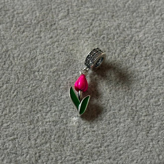 Charm/Clip Tulipan Rosa
