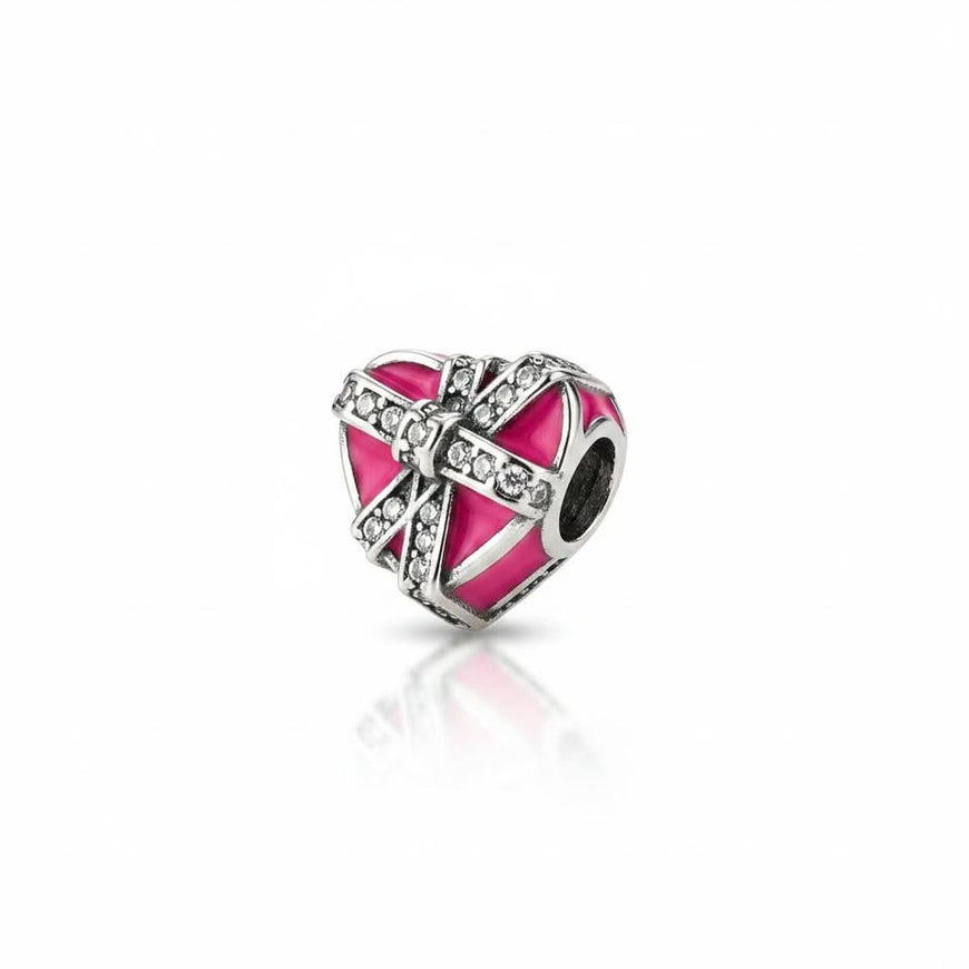 Charm Corazon regalo rosa