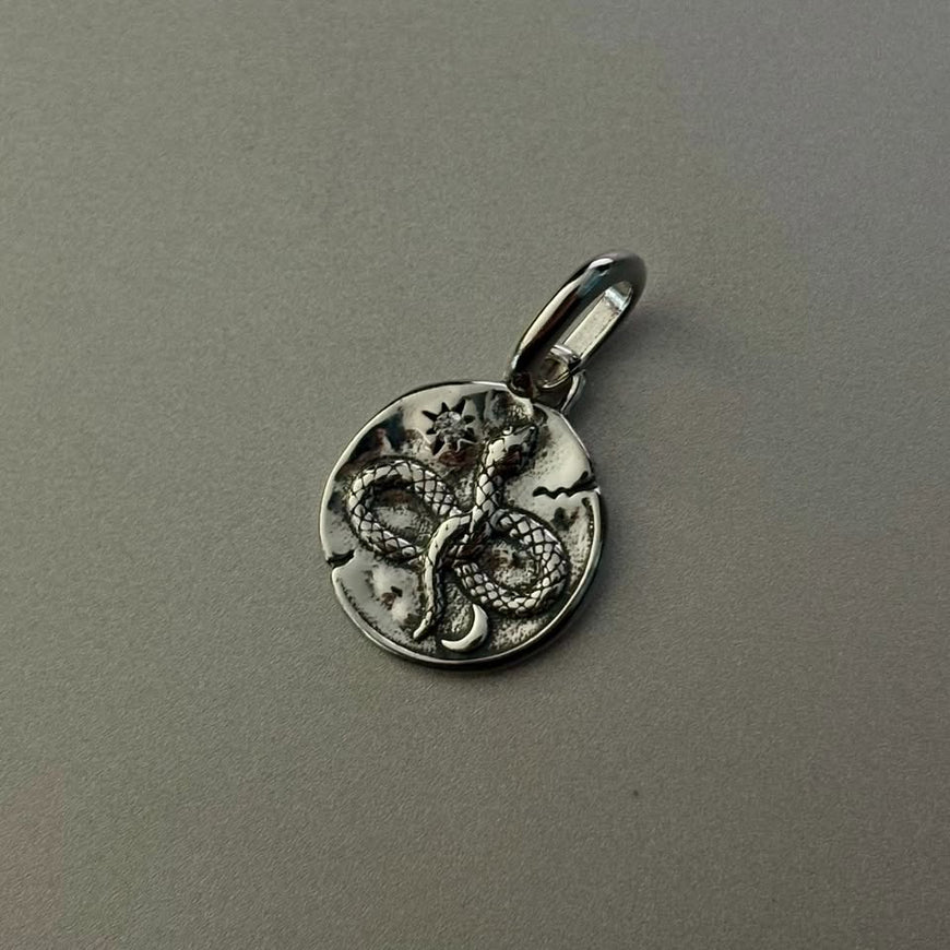 Charm Infinity Snake medallion