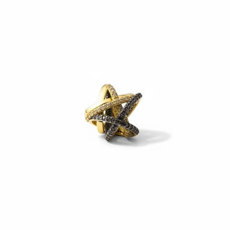 Charm estrella dorada y plateada