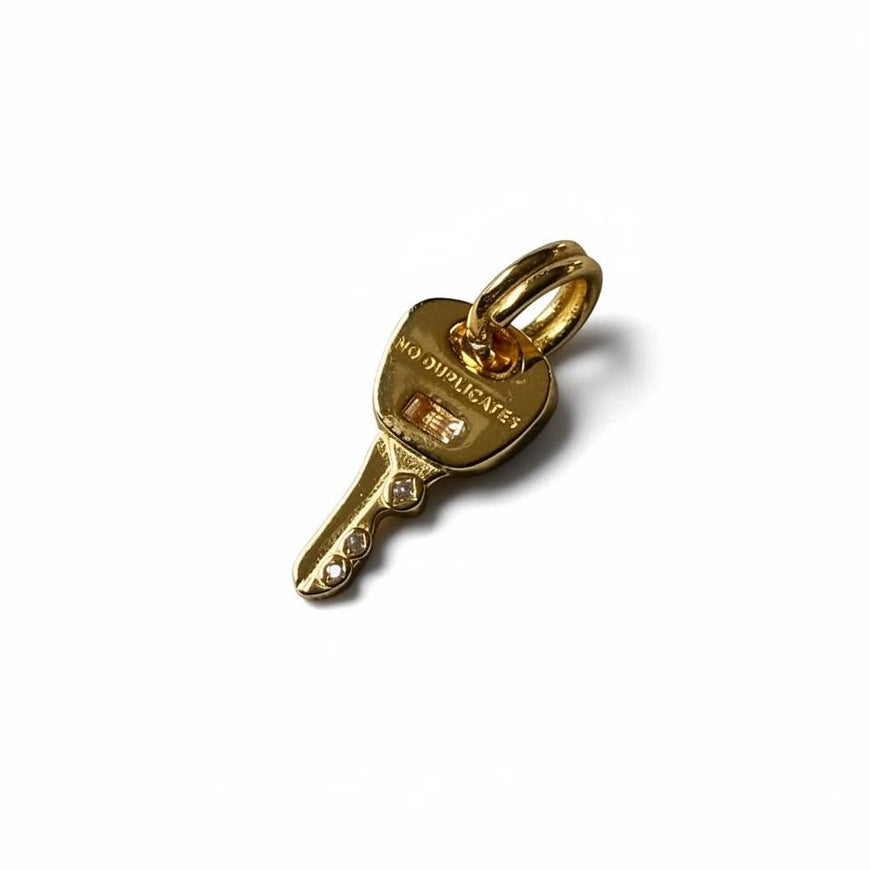 CHARM DE LLAVE CON BANO DE ORO, PLATA .925