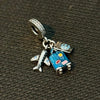 CHARM VIAJERO, PLATA. 925