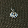 Charm doble corazon azul
