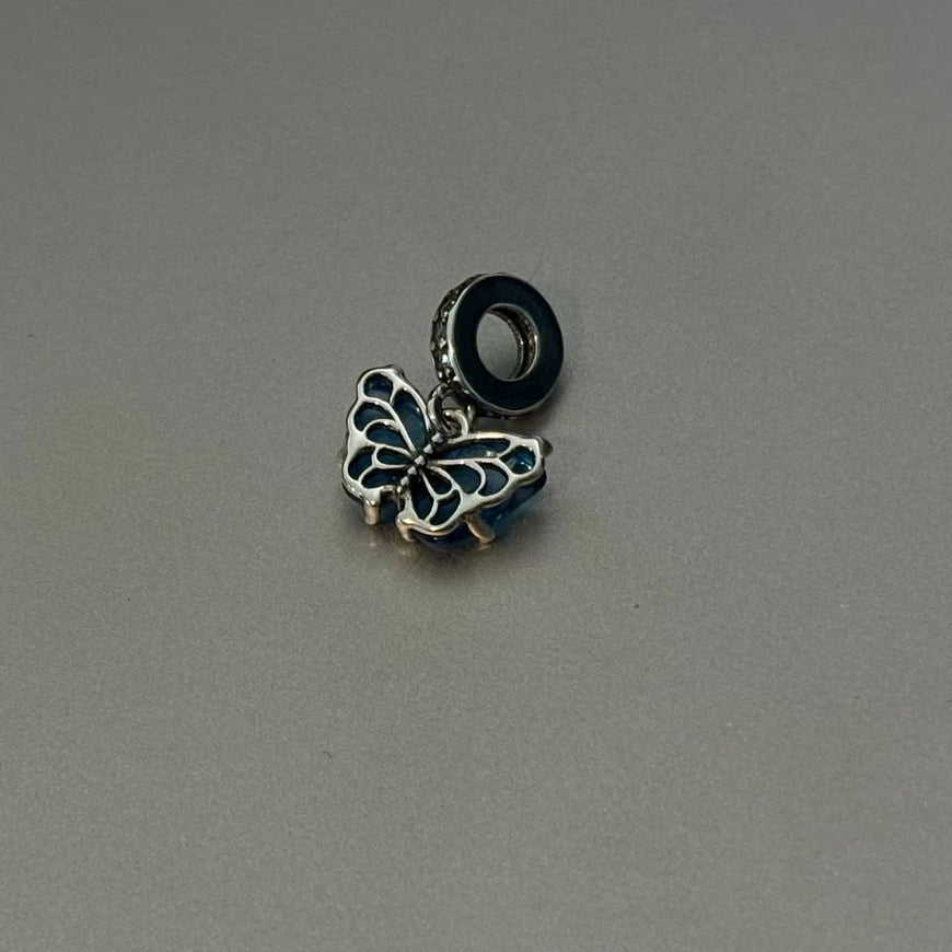 Charm/Dije Mariposa Azul Plata .925