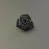 DIJE DE FLOR CON MICROCIRCONIAS, PLATA .925